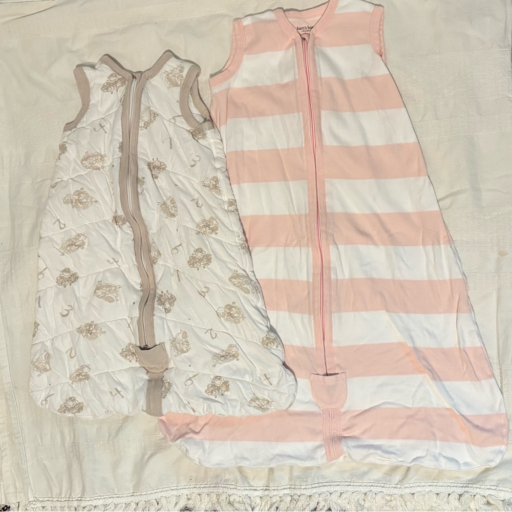 Burt's Bees Baby Beekeeper Sleep Sack in Pink and Cream